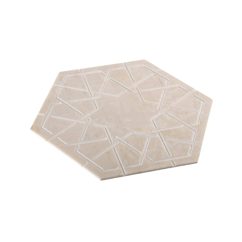 Marble Hexagonal Charger Plate PALATINA by Gabriele D'Angelo