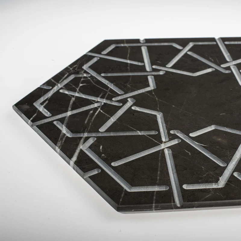 Marble Hexagonal Charger Plate PALATINA by Gabriele D'Angelo