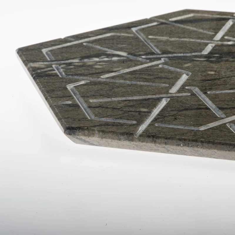 Marble Hexagonal Charger Plate PALATINA by Gabriele D'Angelo