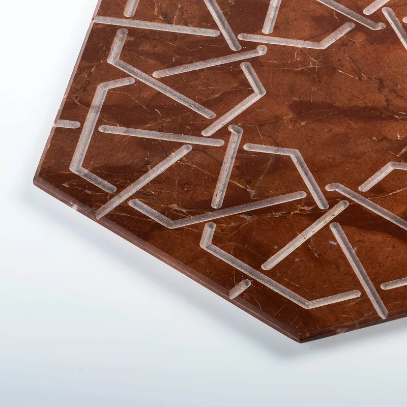 Marble Hexagonal Charger Plate PALATINA by Gabriele D'Angelo