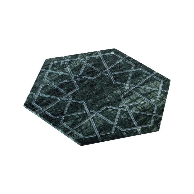 Marble Hexagonal Charger Plate PALATINA by Gabriele D'Angelo