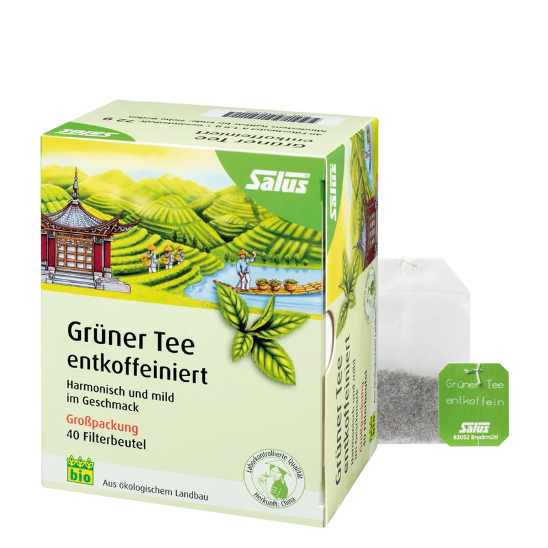 Salus Grüner Tee entkoffeiniert 40er Filterbeutel Bio
