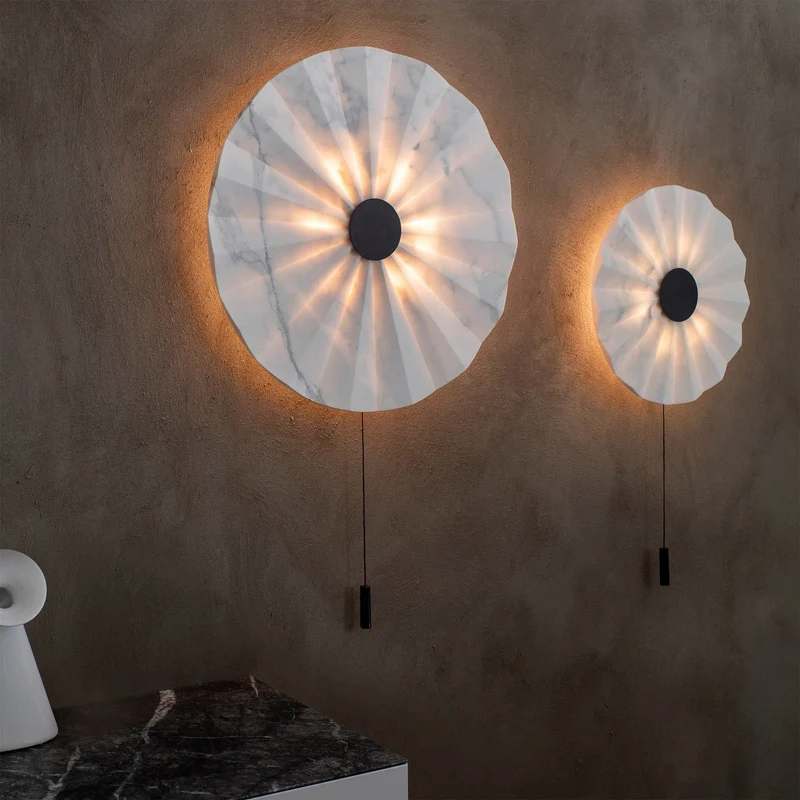 Carrara Marble Wall Lamp ORU by Stella Orlandino