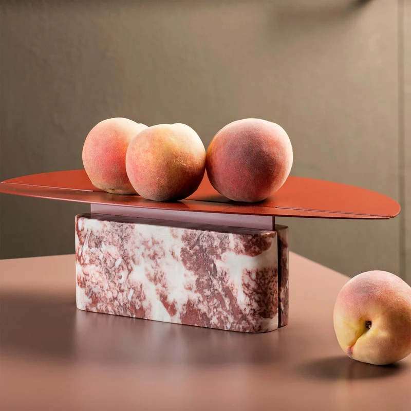 Marble and Steel Centrepiece ORIGINE by Alessandra Grasso for Kimano