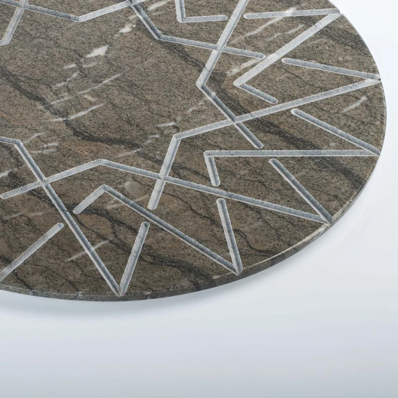 Marble Round Charger Plate PALATINA by Gabriele D'Angelo for Kimano