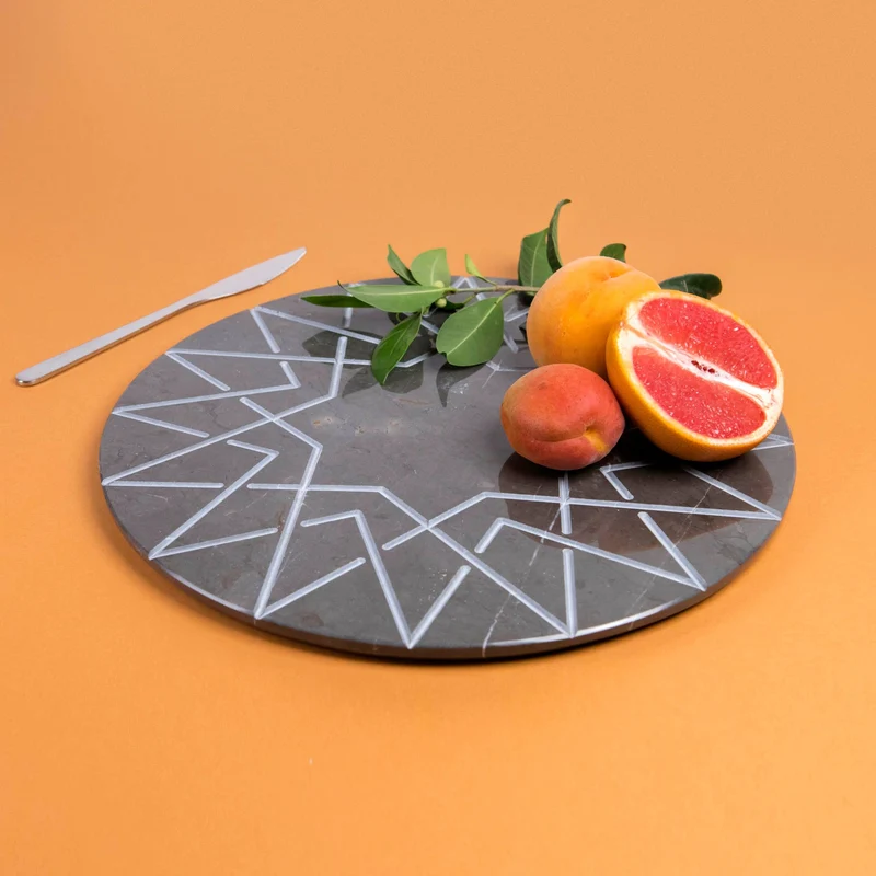 Marble Round Charger Plate PALATINA by Gabriele D'Angelo for Kimano