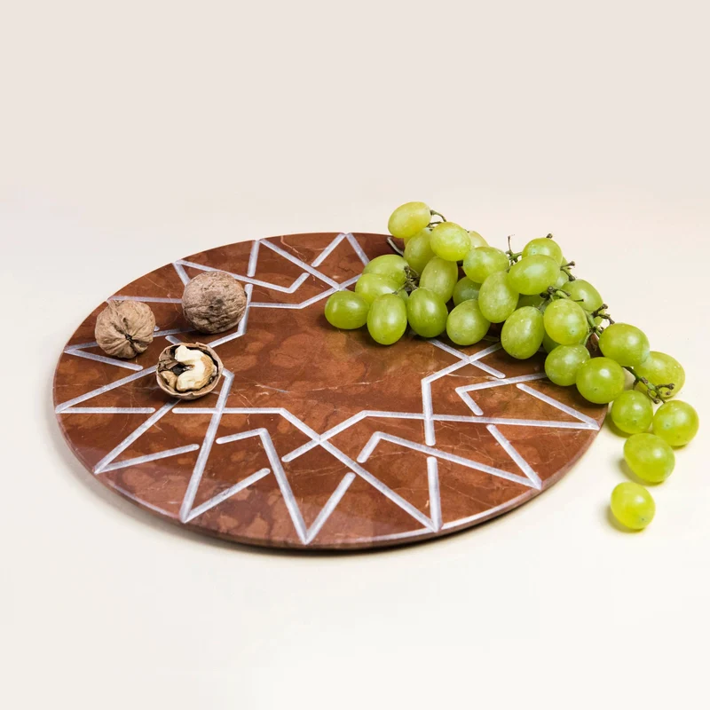 Marble Round Charger Plate PALATINA by Gabriele D'Angelo for Kimano