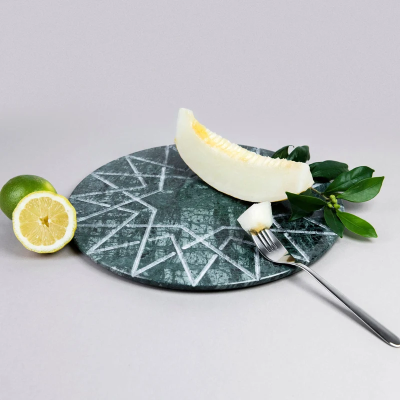 Marble Round Charger Plate PALATINA by Gabriele D'Angelo for Kimano