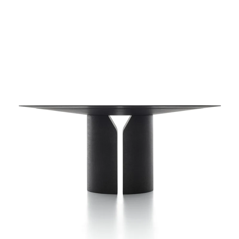 Round Table NVL TABLE Black by Jean Nouvel Design for MDF Italia