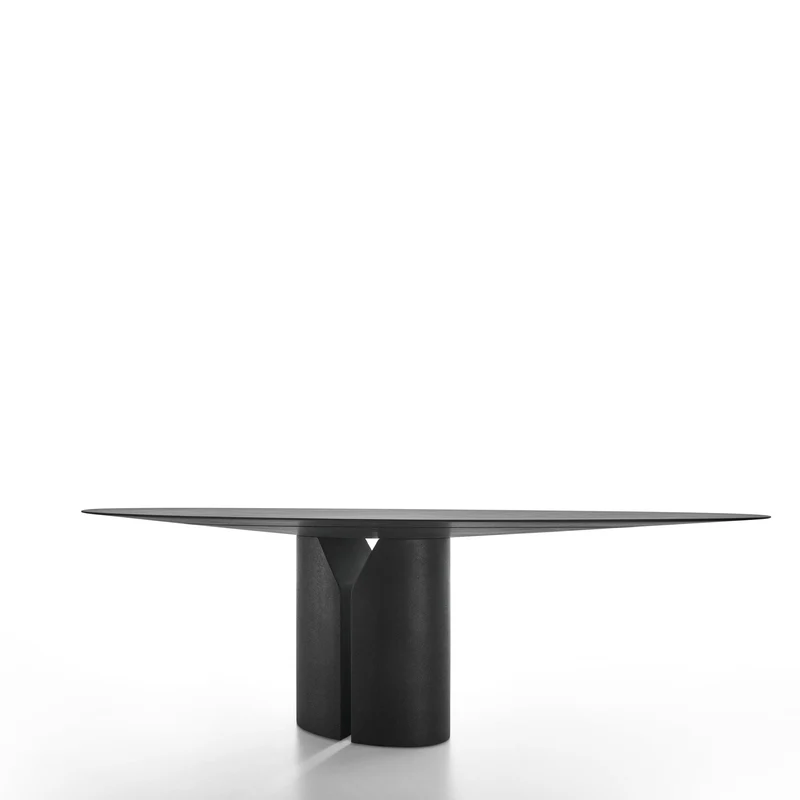 Oval Table NVL TABLE Black by Jean Nouvel Design for MDF Italia