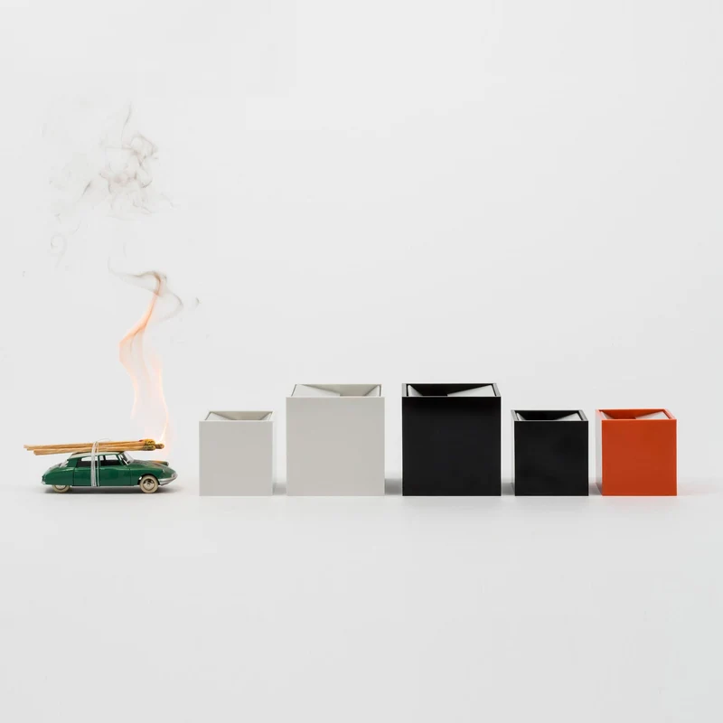 Aluminum Ashtray CUBO Set of Four by Bruno Munari for Danese Milano