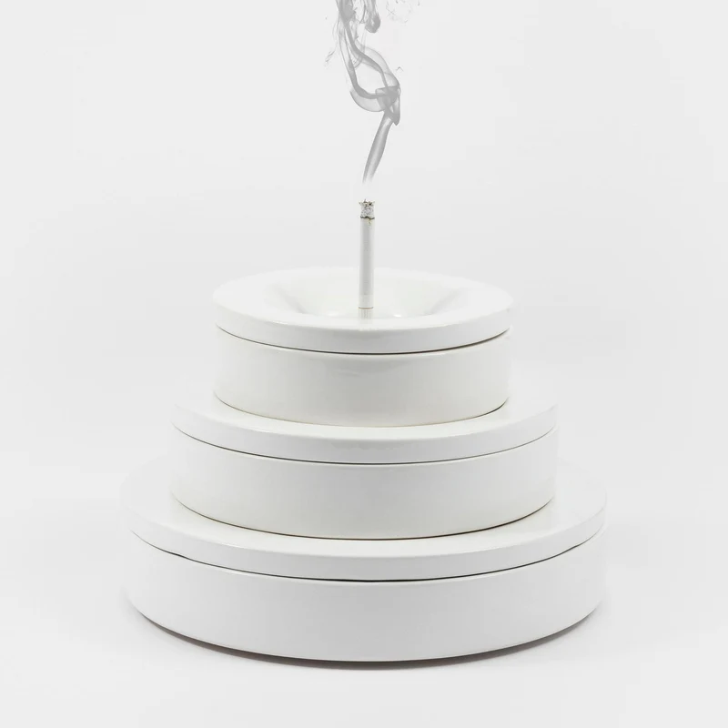 Ceramic Ashtray BARBADOS Set of Three by Angelo Mangiarotti for Danese Milano