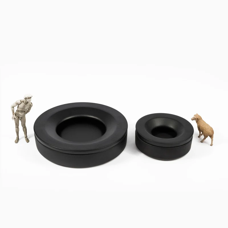 Ceramic Ashtray BARBADOS Set of Three by Angelo Mangiarotti for Danese Milano