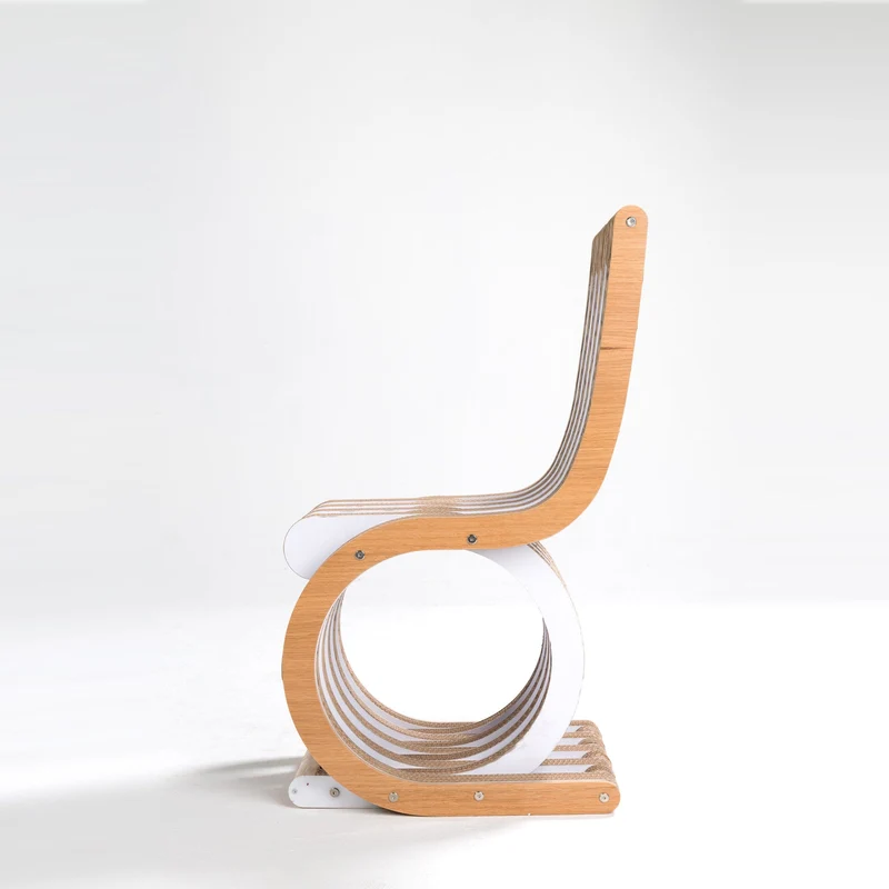 Cardboard Chair TWIST Oak Wood