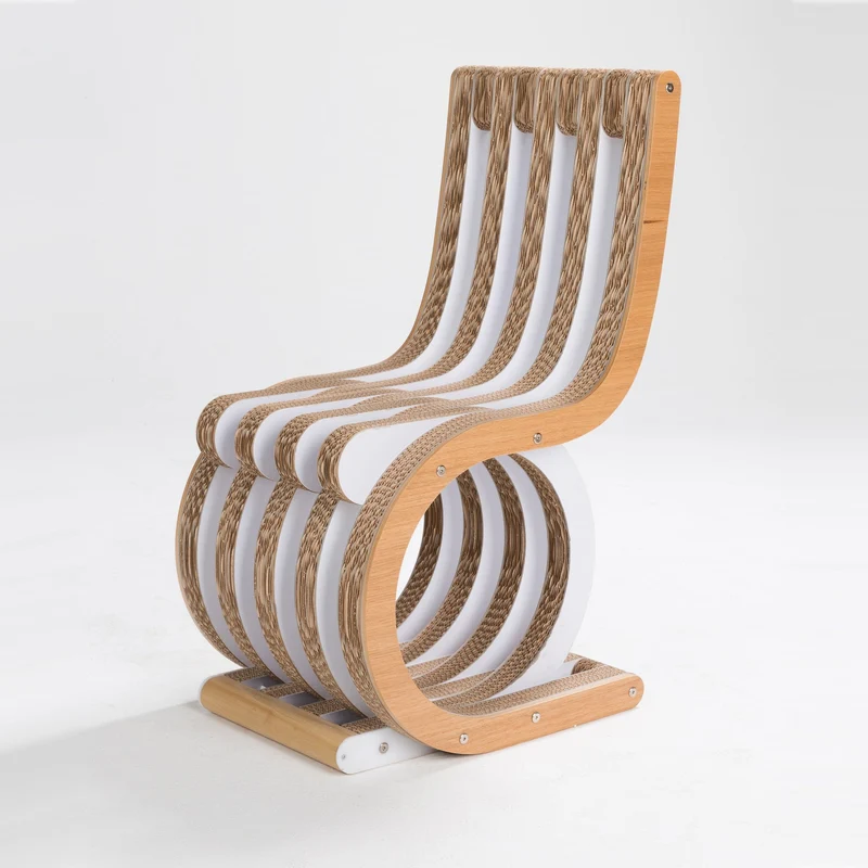 Cardboard Chair TWIST Oak Wood