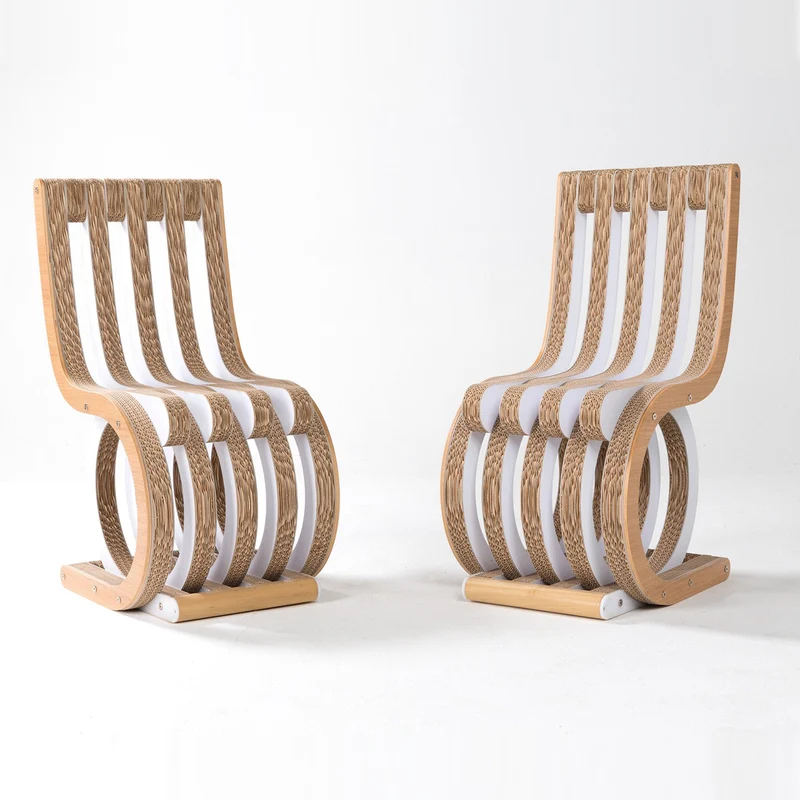 Cardboard Chair TWIST Oak Wood