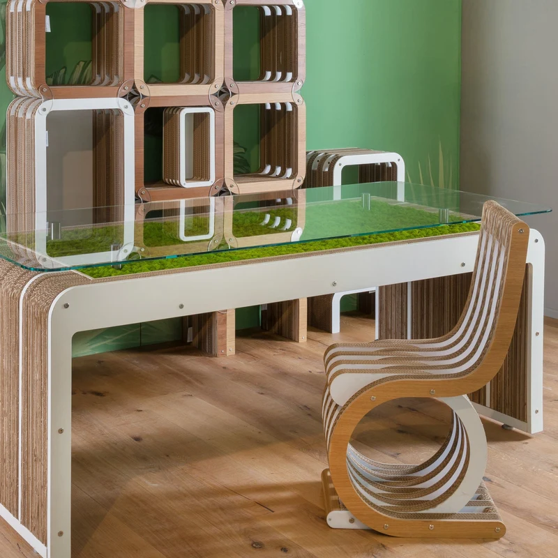 Cardboard Chair TWIST Oak Wood