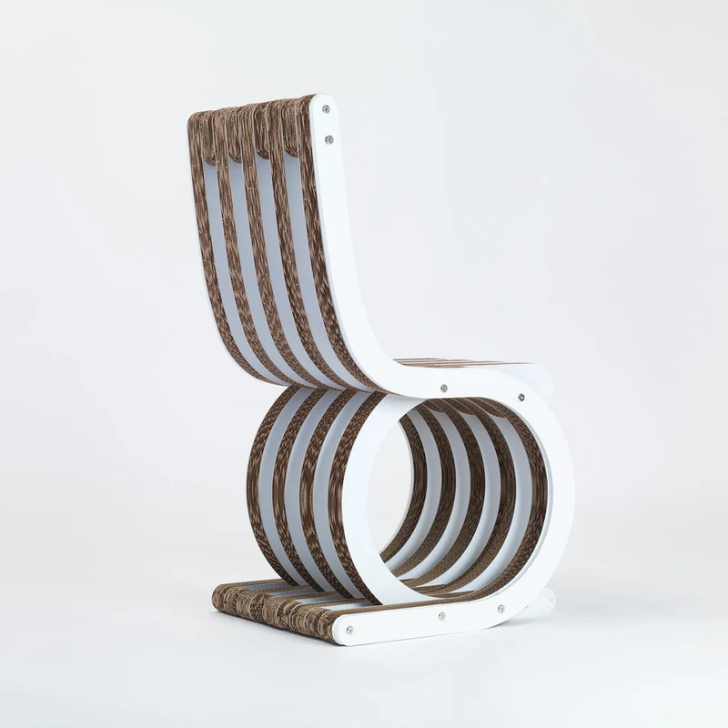 Cardboard Chair TWIST White