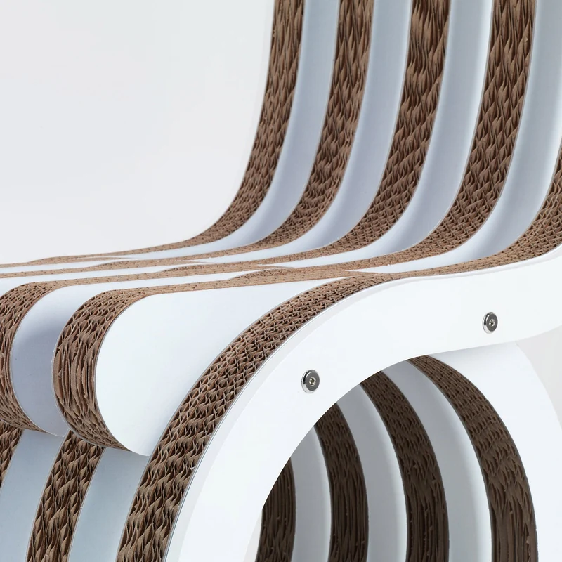 Cardboard Chair TWIST White