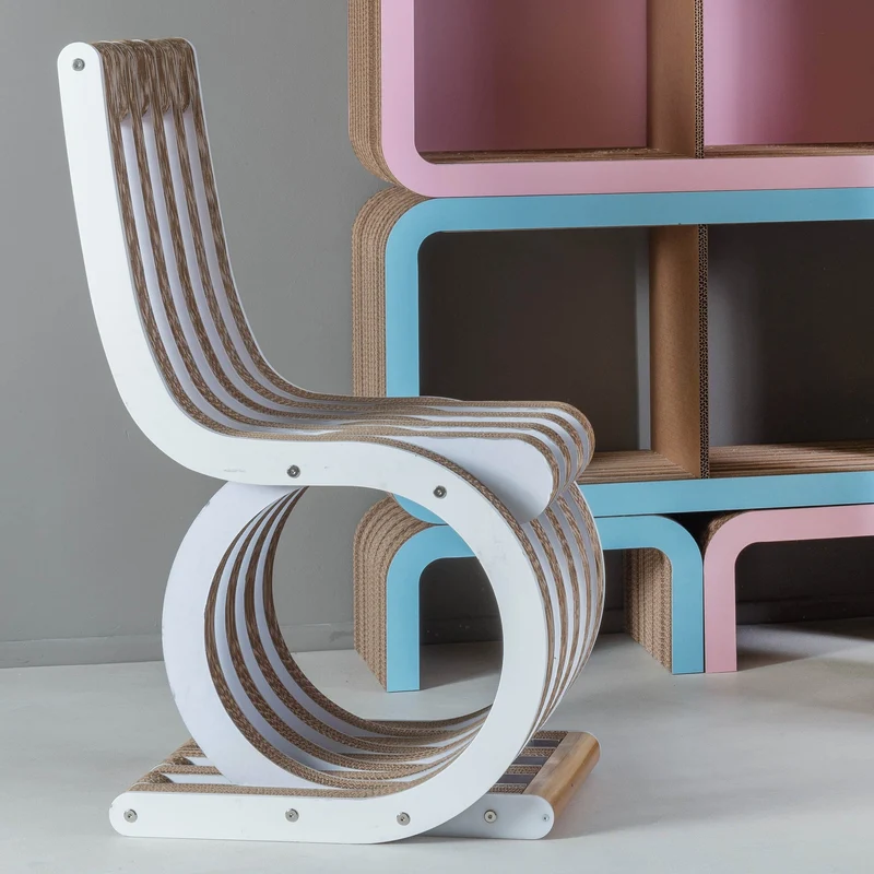 Cardboard Chair TWIST White