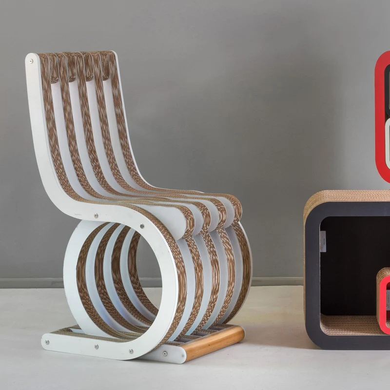 Cardboard Chair TWIST White