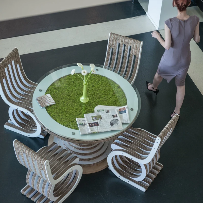 Cardboard Chair TWIST White
