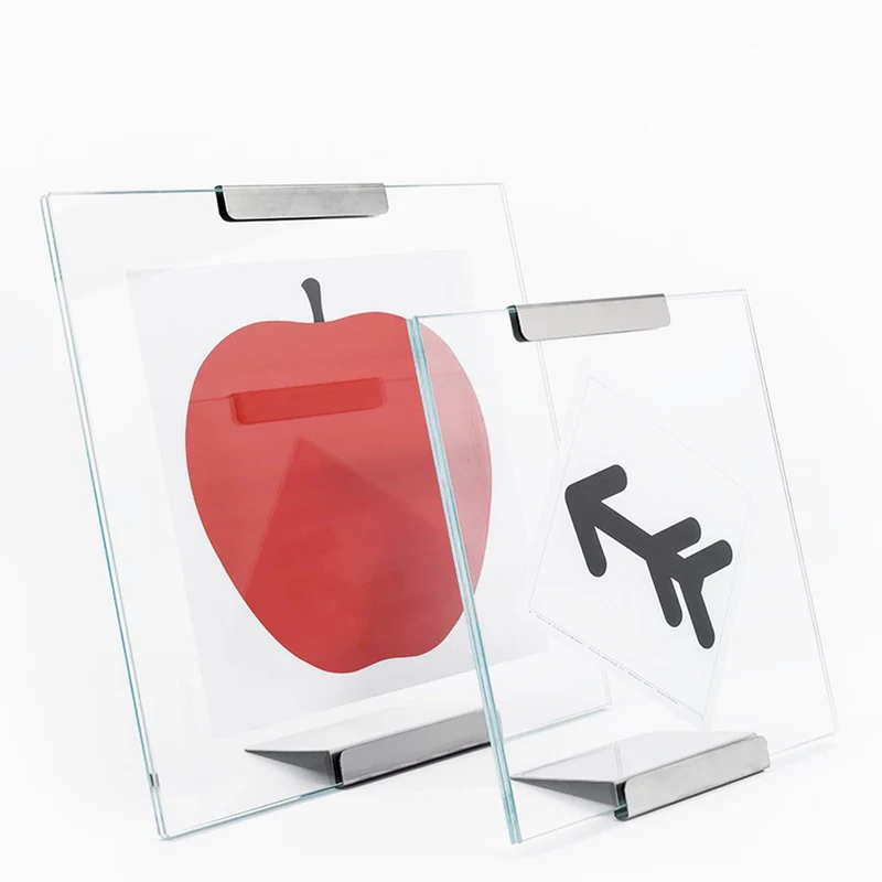 Glass and Steel Frame GALAPAGOS by Bruno Munari