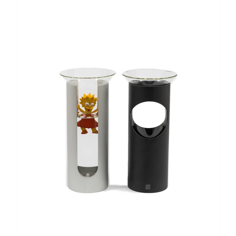Glass and Steel Vase CAMICIA by Enzo Mari