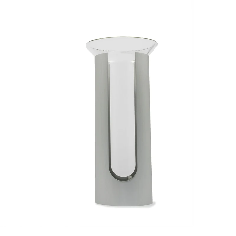 Glass and Steel Vase CAMICIA by Enzo Mari