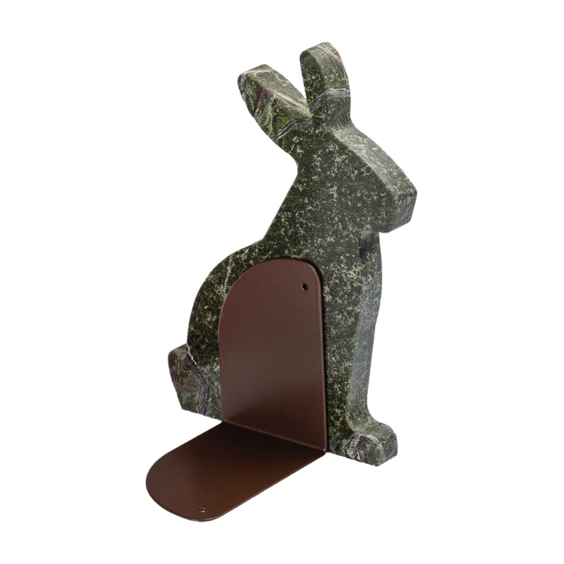 Marble and Steel Bookend BUNNY by Alessandra Grasso