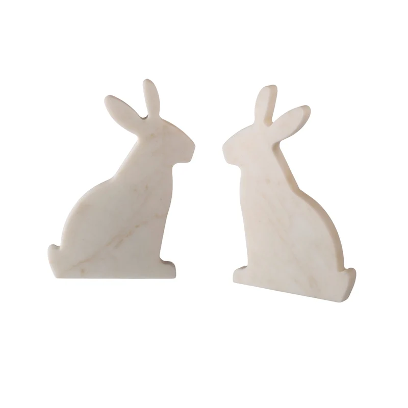 Marble and Steel Bookend BUNNY by Alessandra Grasso