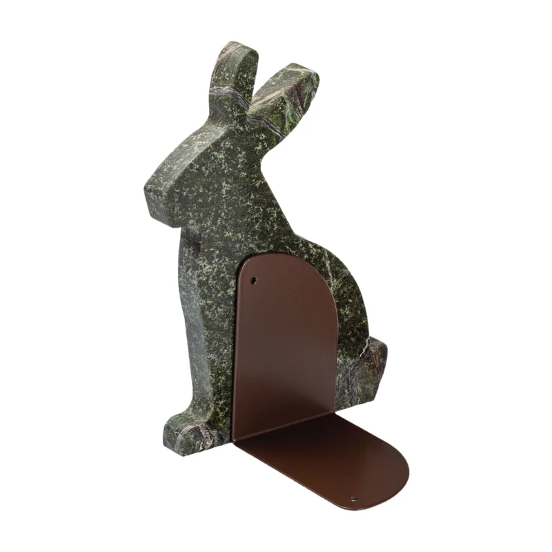 Marble and Steel Bookend BUNNY by Alessandra Grasso