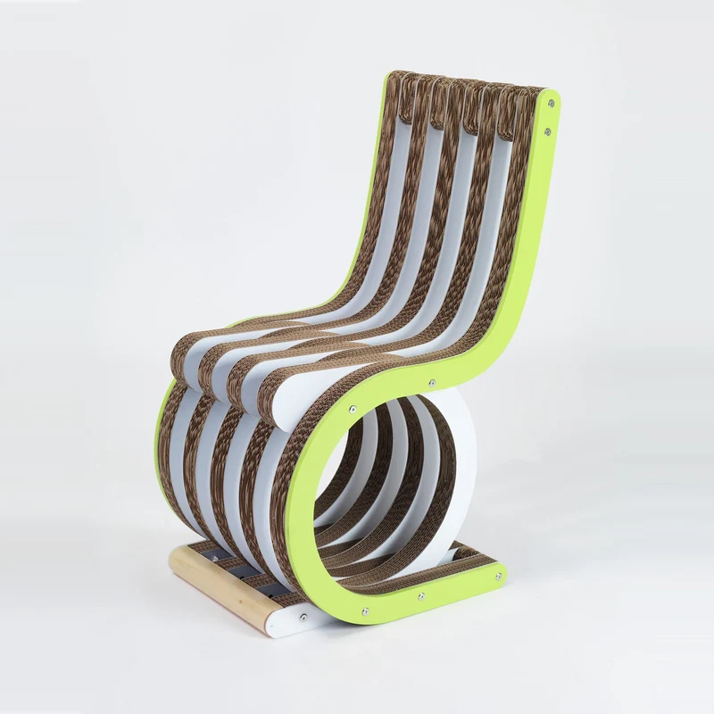 Cardboard Chair TWIST Lime Green