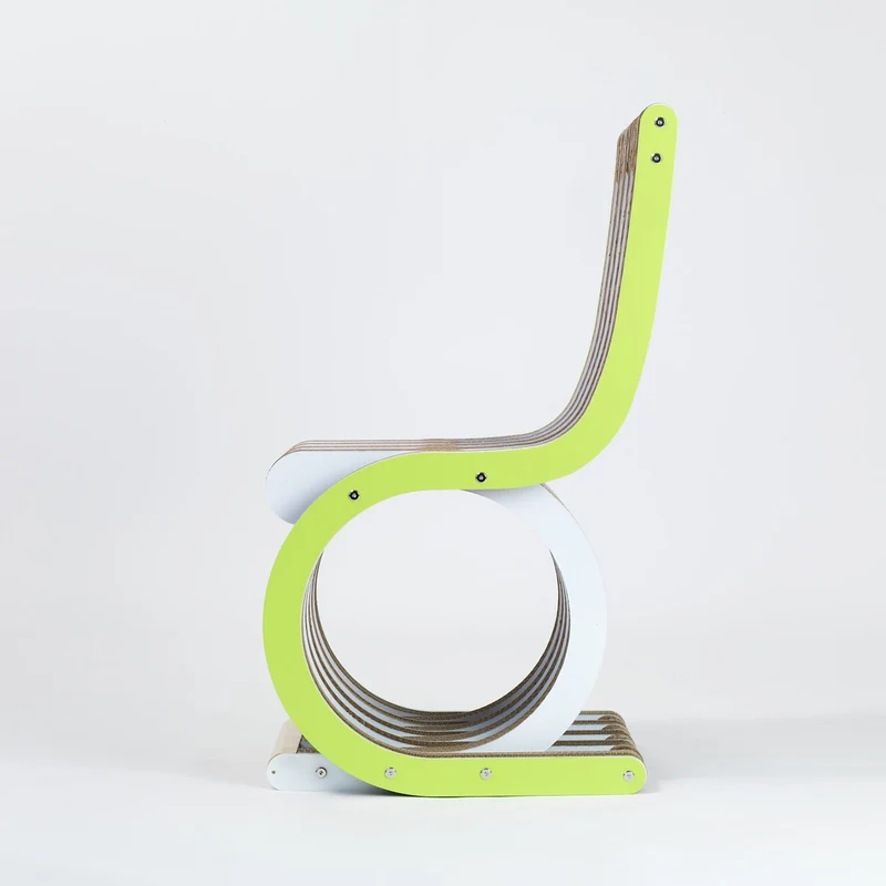 Cardboard Chair TWIST Lime Green