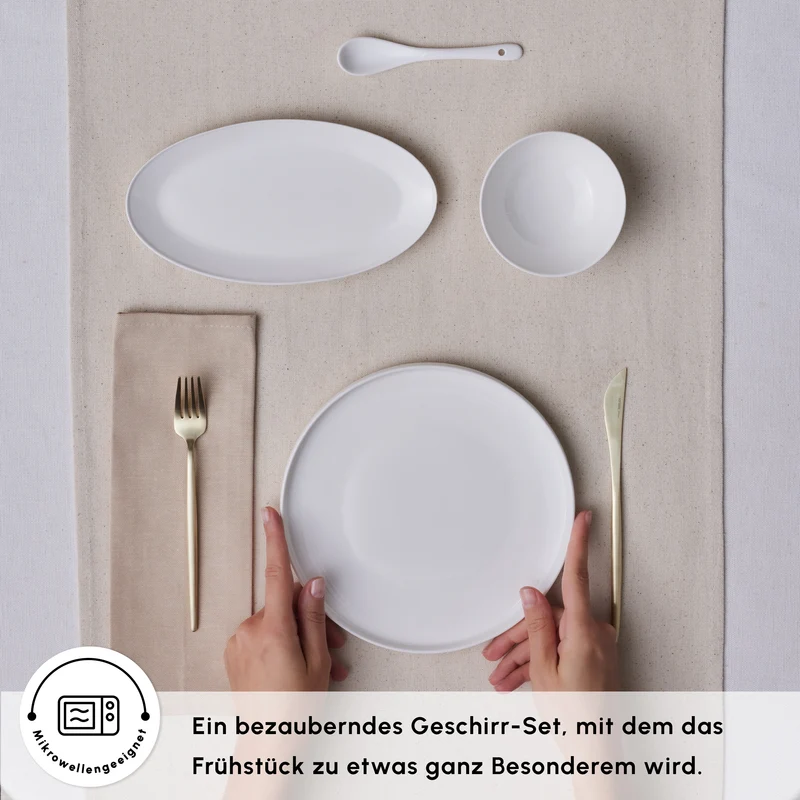 Forever Bone Fika 22-Teiliges - 6-Personen Frühstücksset