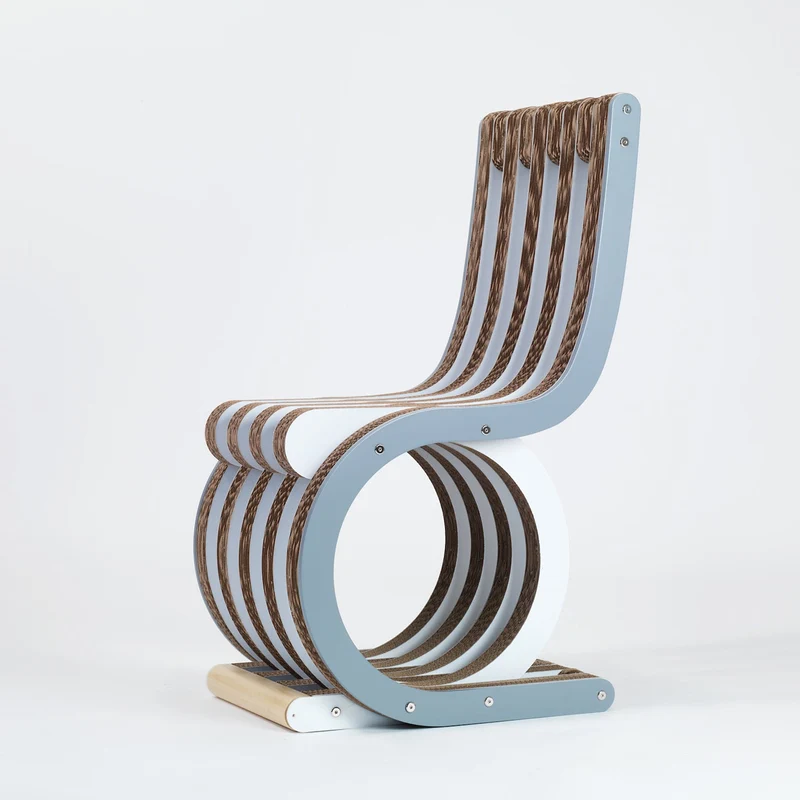 Cardboard Chair TWIST Grey