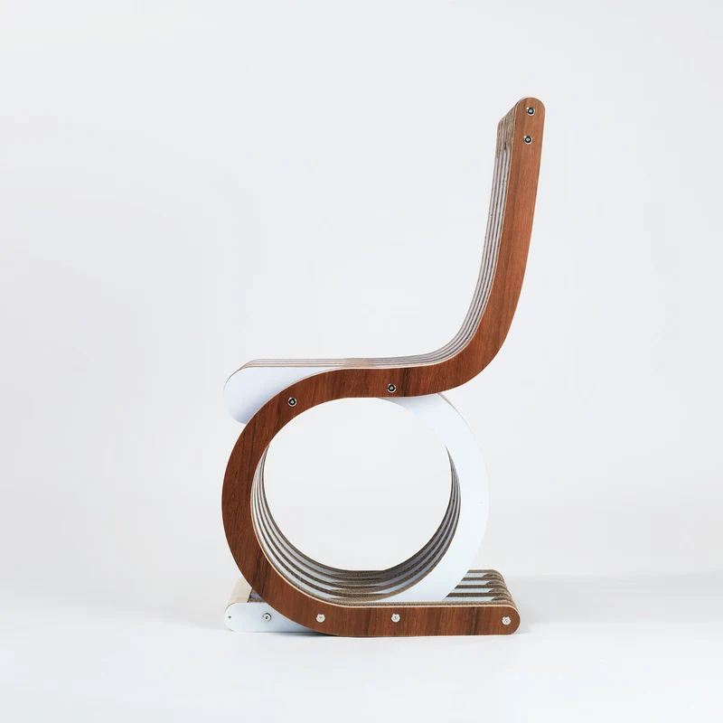 Cardboard Chair TWIST Canaletto Walnut