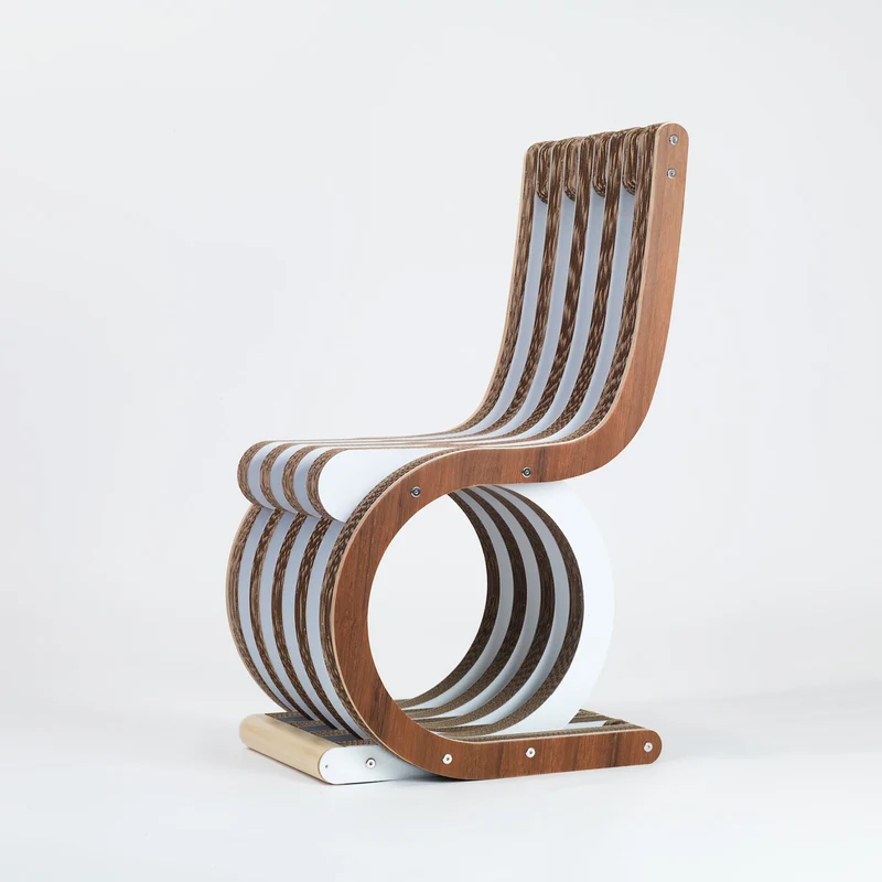 Cardboard Chair TWIST Canaletto Walnut