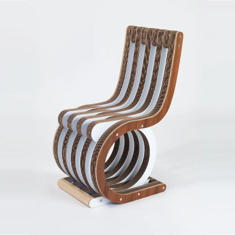 Cardboard Chair TWIST Canaletto Walnut