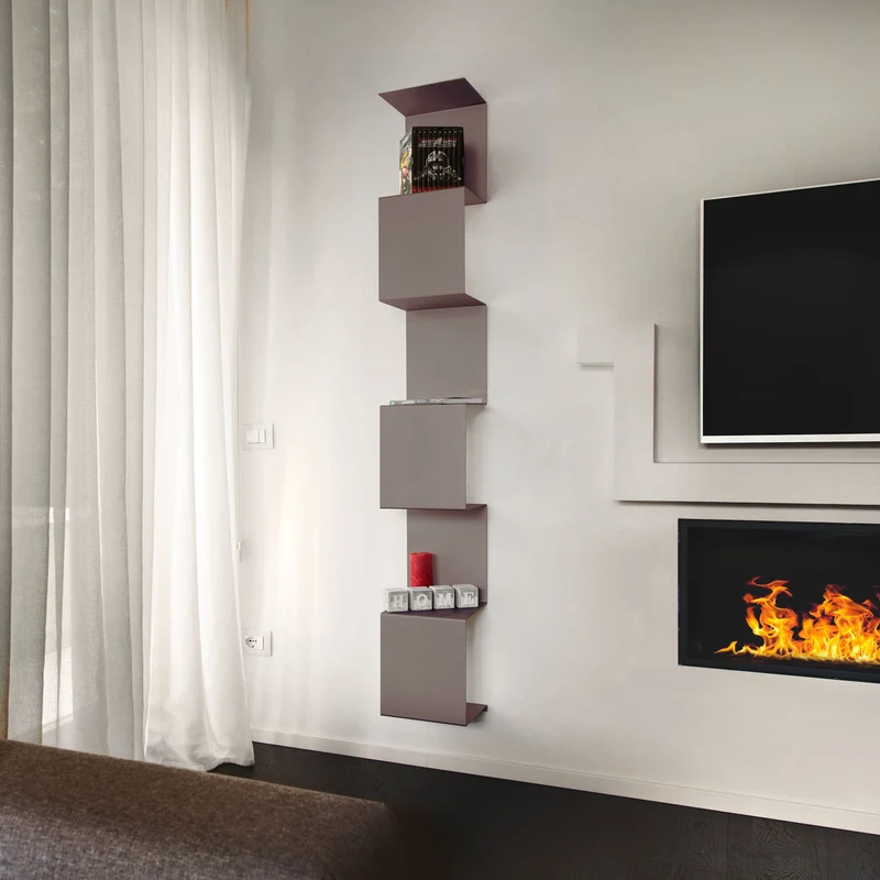 Steel Bookcase SEGMENTO COLOR 180 by C. Cangia and G. Mazzardi