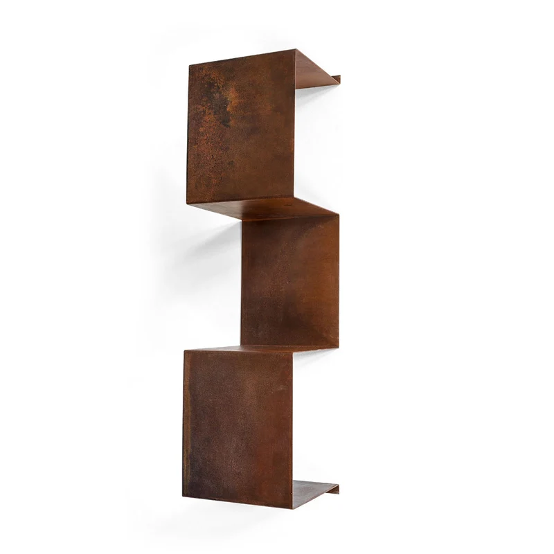 Corten Steel Bookcase SEGMENTO CORTEN MINI by C. Cangia and G. Mazzardi