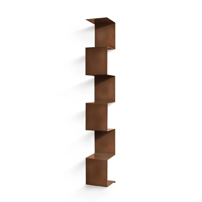 Corten Steel Bookcase SEGMENTO CORTEN 180 by C. Cangia and G. Mazzardi