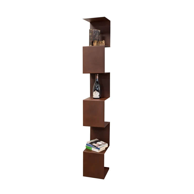 Corten Steel Bookcase SEGMENTO CORTEN 180 by C. Cangia and G. Mazzardi