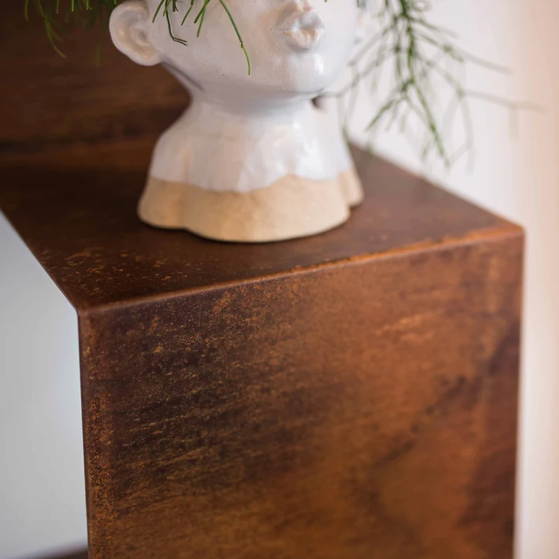Corten Steel Bookcase SEGMENTO CORTEN 180 by C. Cangia and G. Mazzardi