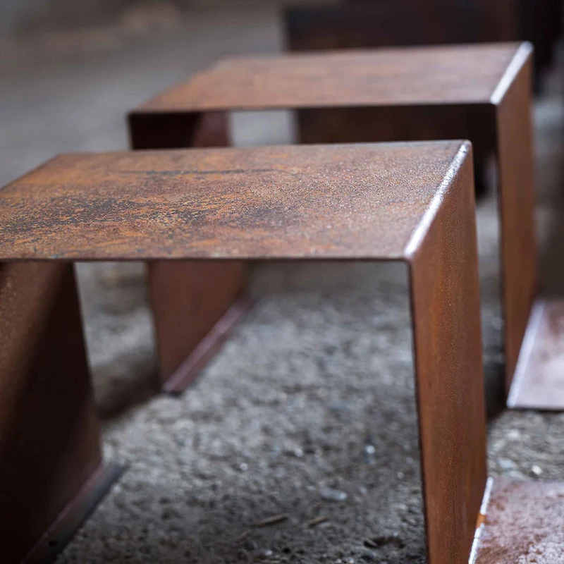 Corten Steel Bookcase SEGMENTO CORTEN 180 by C. Cangia and G. Mazzardi