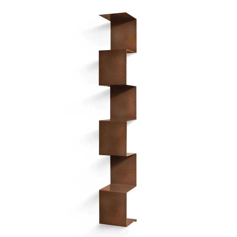 Corten Steel Bookcase SEGMENTO CORTEN 180 by C. Cangia and G. Mazzardi