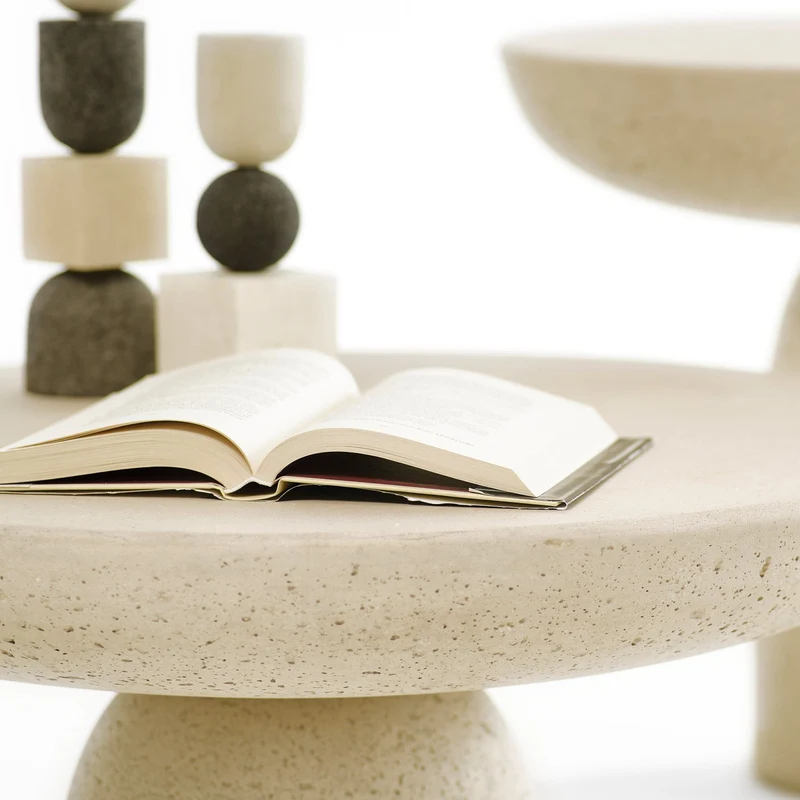 Coffee Table OLO Ivory by Antonio Facco for Mogg