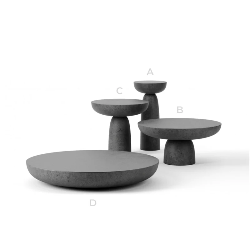 Coffee Table OLO Anthracite by Antonio Facco for Mogg