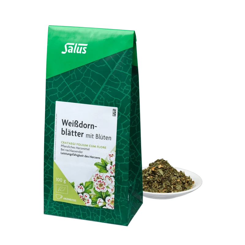 Salus Weißdornblätter mit Blüten, Tee 100g Bio