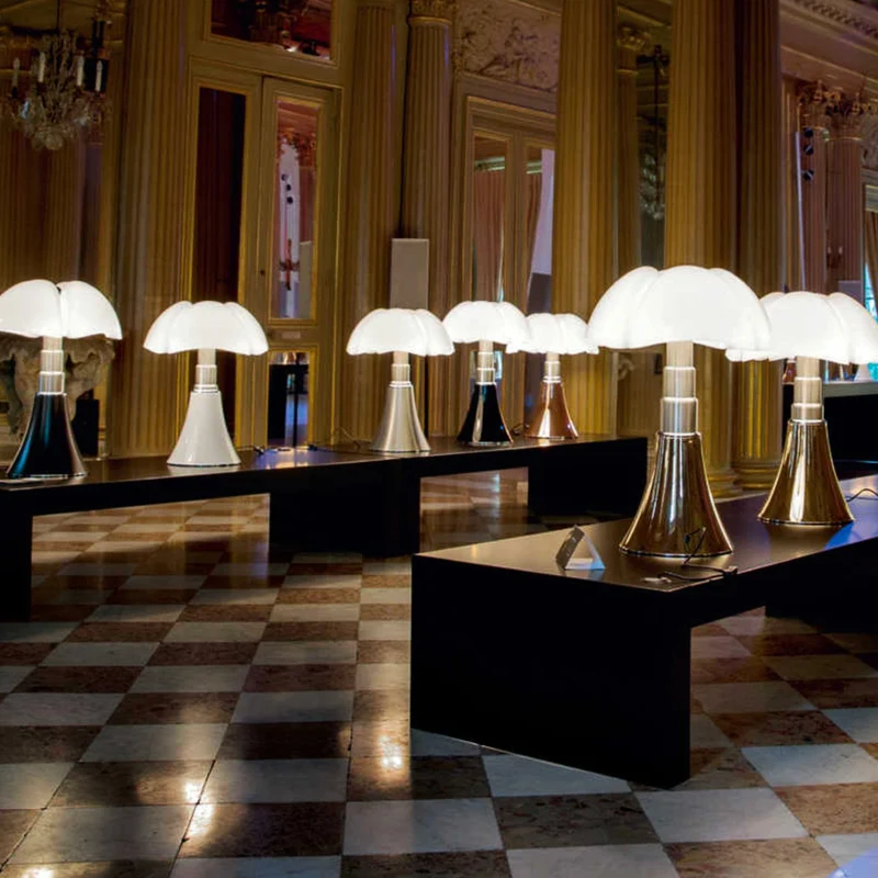 Table and Floor Lamp PIPISTRELLO 66-86 cm by Gae Aulenti for Martinelli Luce